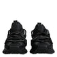 Black Low Top Space Lace Up Sneakers Shoes