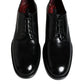 Black Leather Lace Up Men Derby Formal Shoes