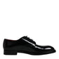 Black Leather Lace Up Men Derby Formal Shoes