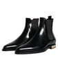 Black Leather Chelsea Ankle Boots Shoes