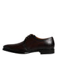 Black Leather Lace Up Men Derby Formal Shoes