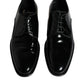 Black Leather Lace Up Men Derby Formal Shoes