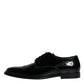 Black Leather Lace Up Men Derby Formal Shoes