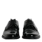 Black Leather Lace Up Men Derby Formal Shoes