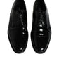 Black Leather Lace Up Men Derby Formal Shoes