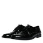 Black Leather Lace Up Men Derby Formal Shoes