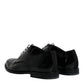 Black Leather Lace Up Men Derby Formal Shoes