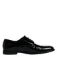 Black Leather Lace Up Men Derby Formal Shoes