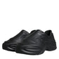 Black Foiled Rubber Toy Low Top Sneakers Shoes