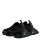 Black Slip On Wave Low Top Men Sneakers Shoes