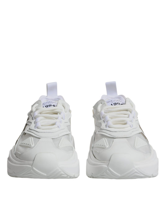 White Nylon Daymaster Low Top Sneakers Shoes