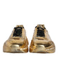 Gold Leather Daymaster Low Top Sneakers Shoes