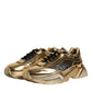 Gold Leather Daymaster Low Top Sneakers Shoes