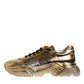 Gold Leather Daymaster Low Top Sneakers Shoes