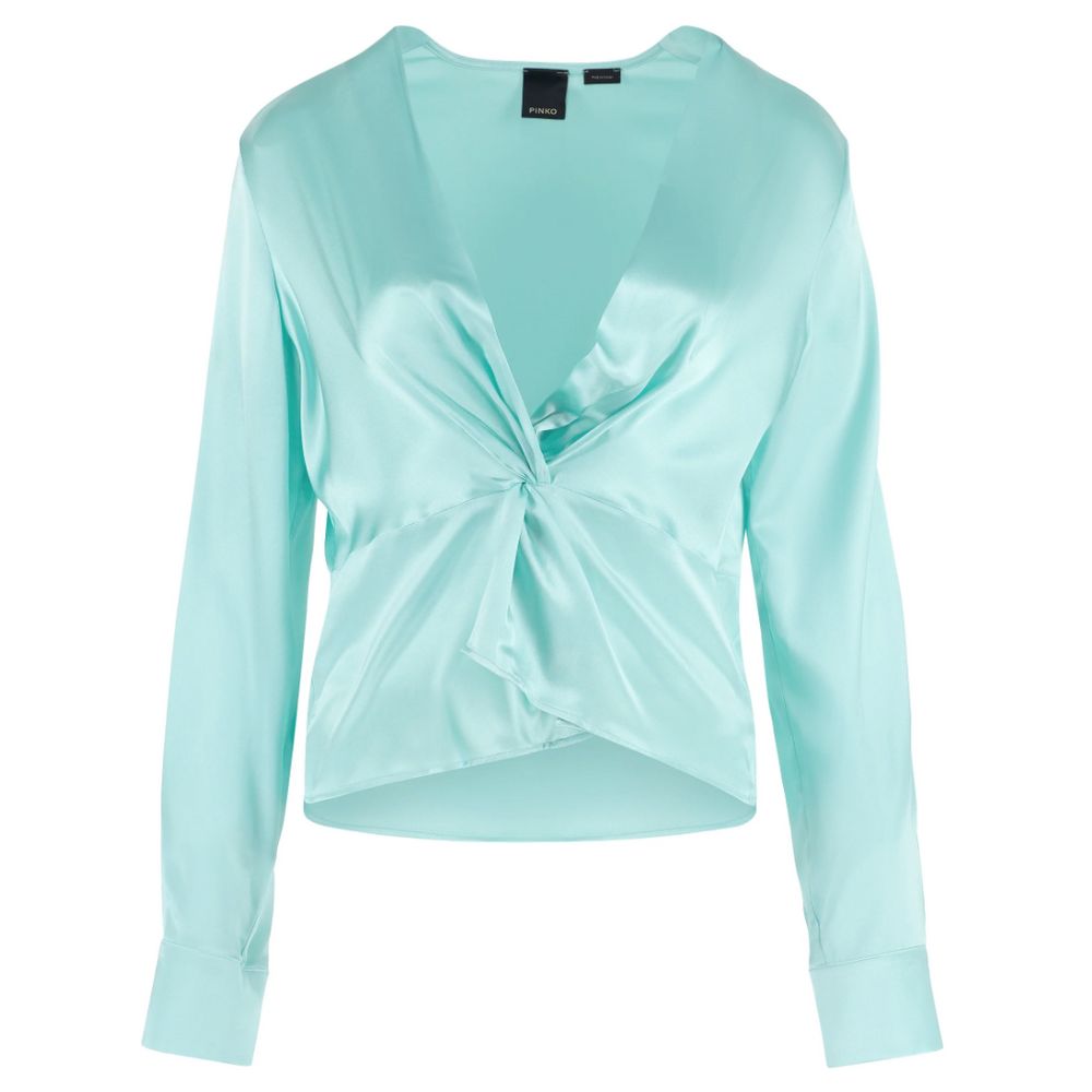 Green Silk Women's Blouse