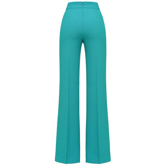 Green Polyester Jeans & Pant