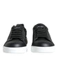 Black Calf Leather Portofino Sneakers Shoes