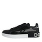 Black Calf Leather Portofino Sneakers Shoes