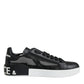 Black Calf Leather Portofino Sneakers Shoes