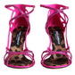 Pink Strass Ankle Strap Heels Sandals Shoes