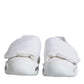 White Padded Fabric Low Top Sneakers Shoes