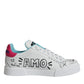 White Portofino Leather Low Top Sneaker Shoes