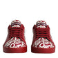 White Red Leather DG Mania Sneakers Shoes