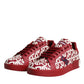 White Red Leather DG Mania Sneakers Shoes