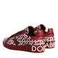 White Red Leather DG Mania Sneakers Shoes