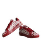 White Red Leather DG Mania Sneakers Shoes