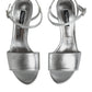 Silver KEIRA Heels Ankle Strap Sandals Shoes