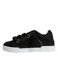 Black Portofino Low Top Sneakers Shoes