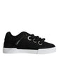 Black Portofino Low Top Sneakers Shoes