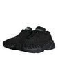 Black Knitted Daymaster Sneakers Shoes