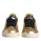 Gold Portofino Calf Leather Sneakers Shoes