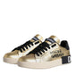 Gold Portofino Calf Leather Sneakers Shoes