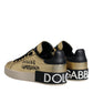 Gold Portofino Calf Leather Sneakers Shoes