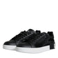 Black Calf Leather Portofino Sneakers Shoes