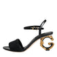 Black KEIRA Heels Ankle Strap Sandals Shoes