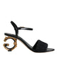 Black KEIRA Heels Ankle Strap Sandals Shoes