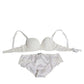 White Silk Stretch Panty Balconette Bra Underwear