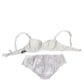 White Silk Stretch Panty Balconette Bra Underwear