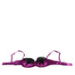 Purple Silk Underwired Balconette Bra Underwear