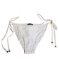 White Nylon Bottom Beachwear Swimwear Bikini