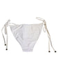 White Nylon Bottom Beachwear Swimwear Bikini