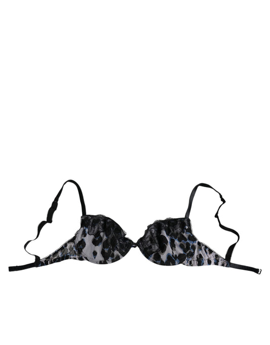 White Leopard Push Up Reggiseno Bra Underwear