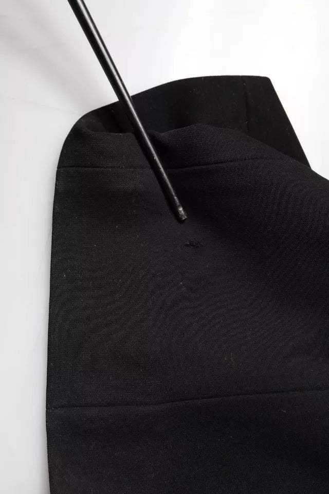 Black Sleeveless Halter Sheath Long Gown Dress