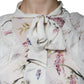 White Floral Ruffles Lace Long Sleeves Maxi Dress