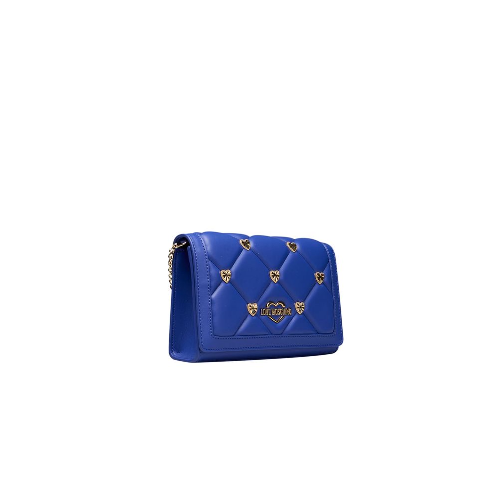 Blue Polyethylene Crossbody Bag