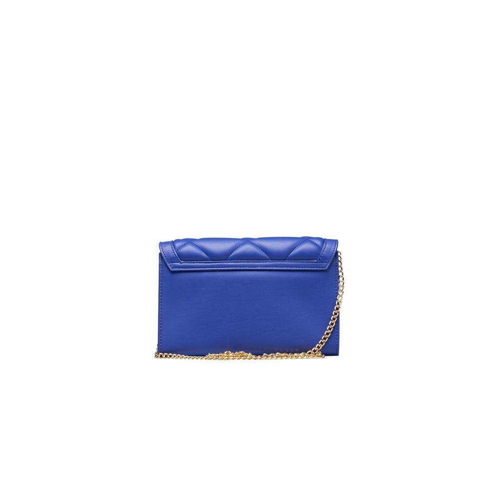 Blue Polyethylene Crossbody Bag